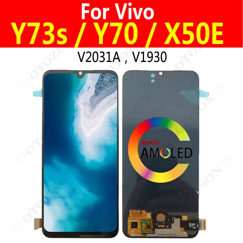 ЖК-дисплей Y73s V2031A для Vivo Y70 дисплей X50e V1930 сенсорный экран дигитайзер в сборе Замена Y73s ЖК-дисплей телефонные детали протестированы ОК