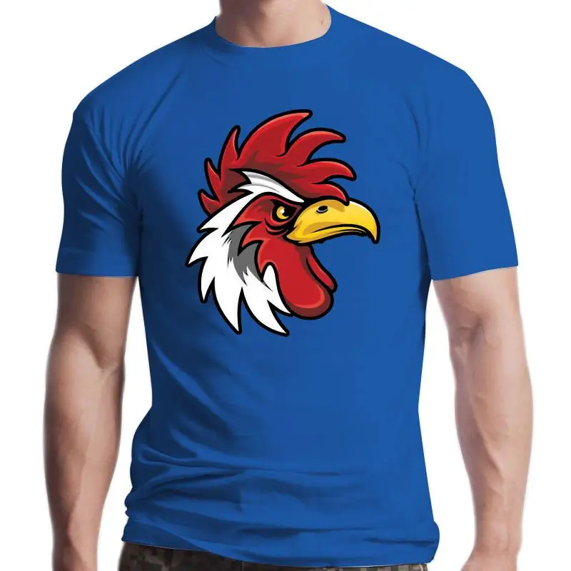 

Футболка мужская с коротким рукавом, тенниска с принтом головы курицы петуха, фермы, Лидер продаж