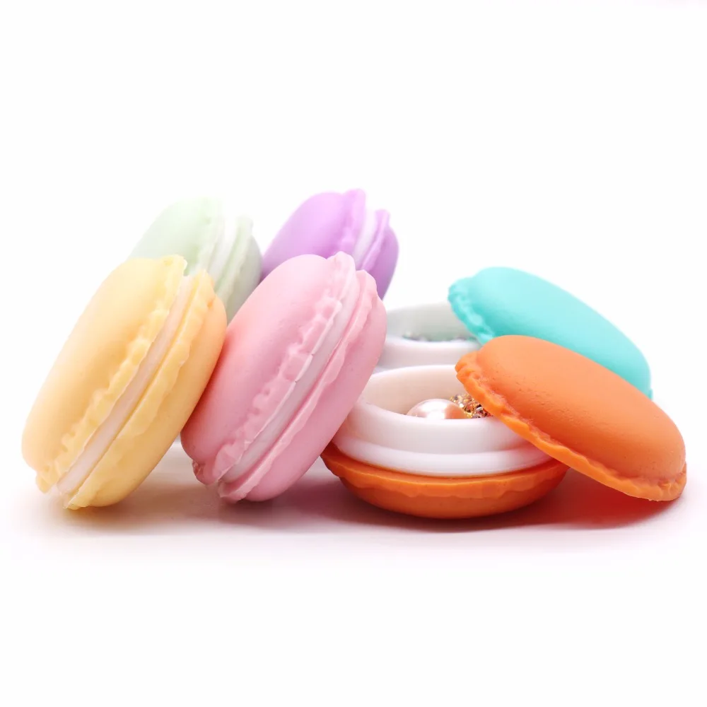 

6pcs Mini Candy Color Macaron Case Macarons Gift Package Boxes Portable Storage Box Lovely Jewelry Package Case for Small Items