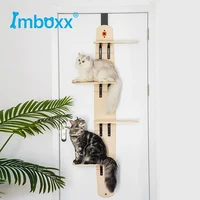 IMBOXX Cat Hanging Bed Tower Climber Multi-Level Door, Large Design - 4 Tier Hanging Cat Condo Door Cat Tree Pet Climbing Frame