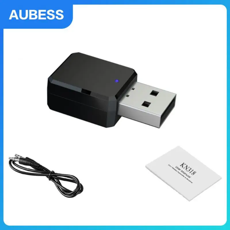 

Mini bluetooth-compatible 5.1 Stereo Car Hands-free Call Audio Receiver Adapter Usb Music Speakers Receiver Aux