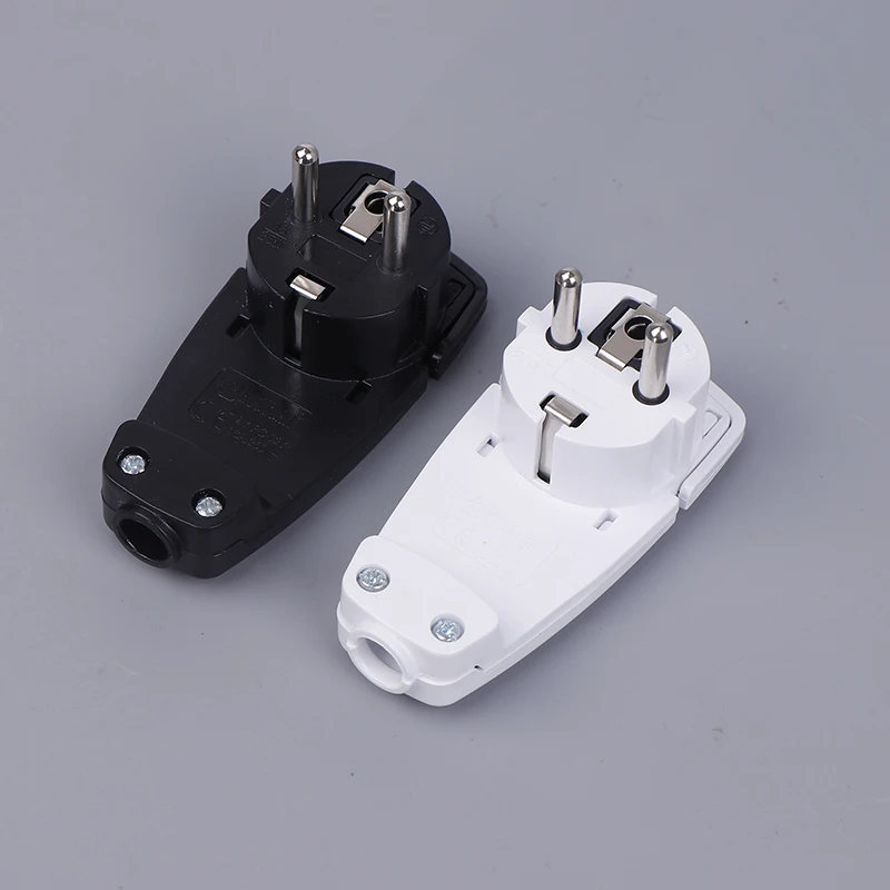 Сверхплоский переходник 250 В (16 А) с белой розеткой со складной ручкой и защитой от