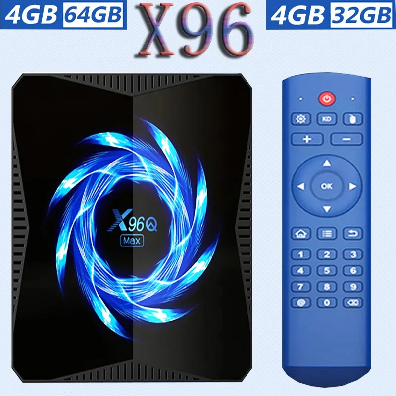 

Приставка Смарт-ТВ X96Q MAX, Android 2021, 4 ГБ/32 ГБ/64 ГБ