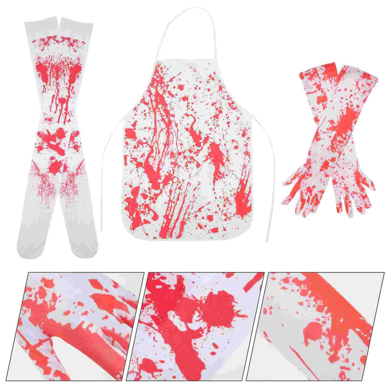 

Horrible Socks Halloween Cosplay Costume Kit Scary Apron Aprons Gloves Clothing