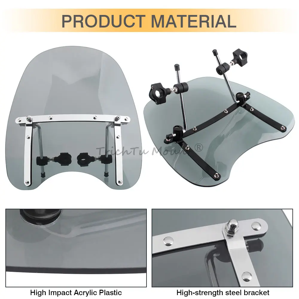 Мотоциклетное лобовое стекло 19 &quotx 17" аксессуары для ветрового стекла Harley Honda