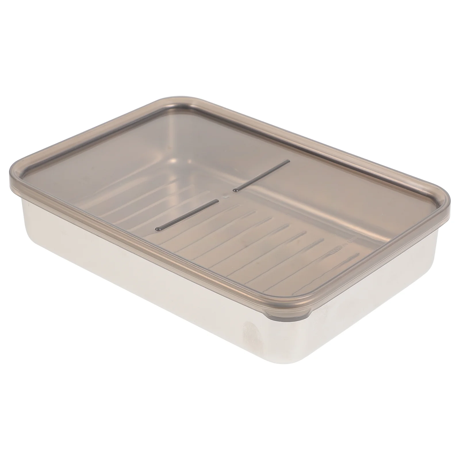 

Stainless Steel Cheese Food Container Portable Food Carrying Box Picnic Storage Box