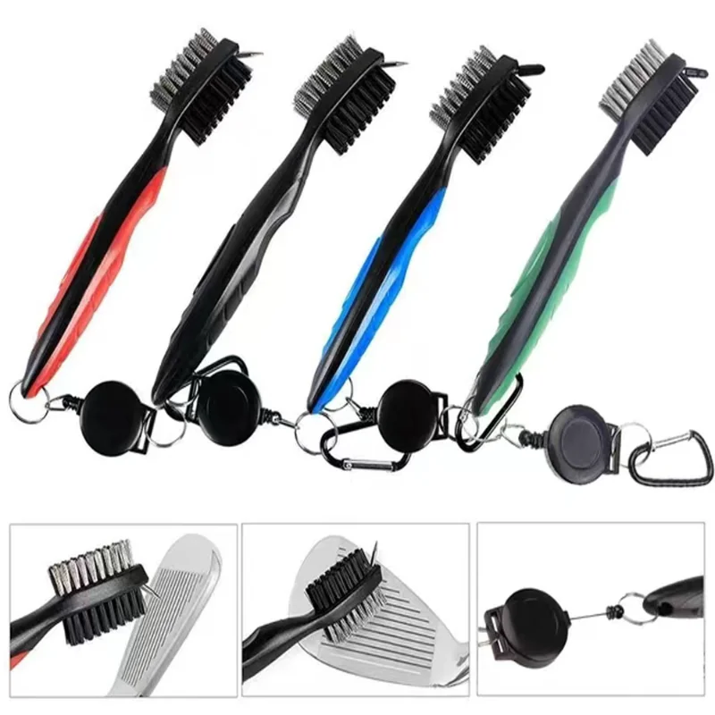 Club Brush Golf Groove Cleaning Brush 2 Sided Golf Putter Wedge Ball Groove Cleaner Kit Cleaning Tool Gof Accessories