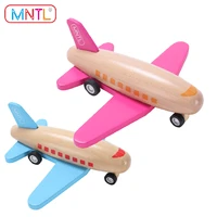 mntl wooden airplane toys stem pull back go plane model friction powered helicopter aircraft kids toddlers boy baby girl gift