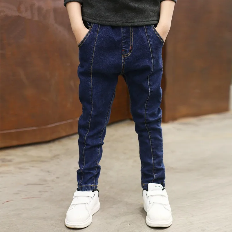 

4-11Years Trend Boys Clothes Slim Straight Jeans Kids Baby Boy Casual Trousers Classic Bottoms Kids Denim Clothing Long Pants