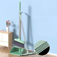 standing broom and dustpan set floor cleaning floor 3 in 1 wiper broom and dustpan combination haushalt putzen home products
