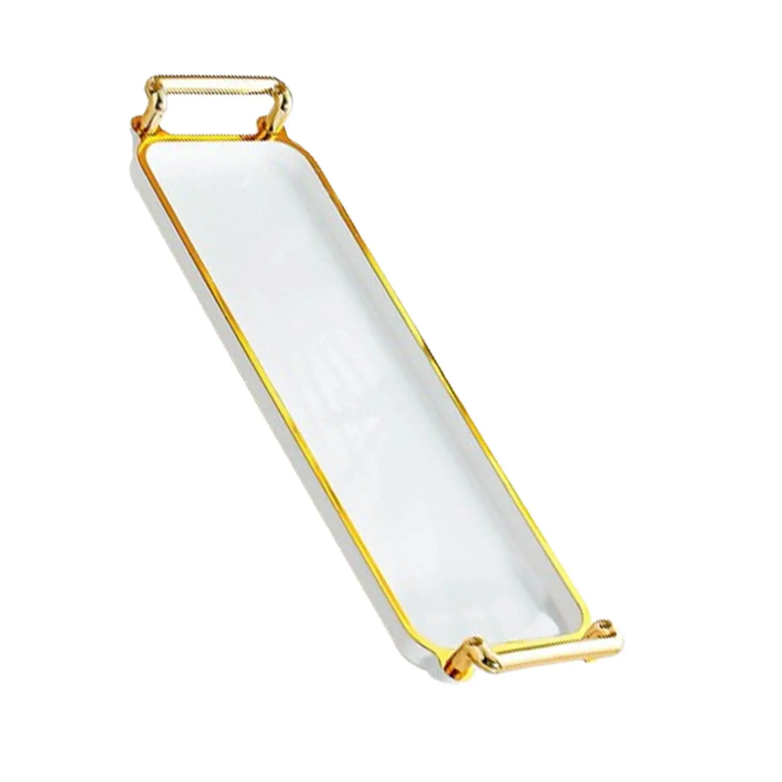 Сервировочный поднос с фруктами золотой обод декоративный журнальный столик для