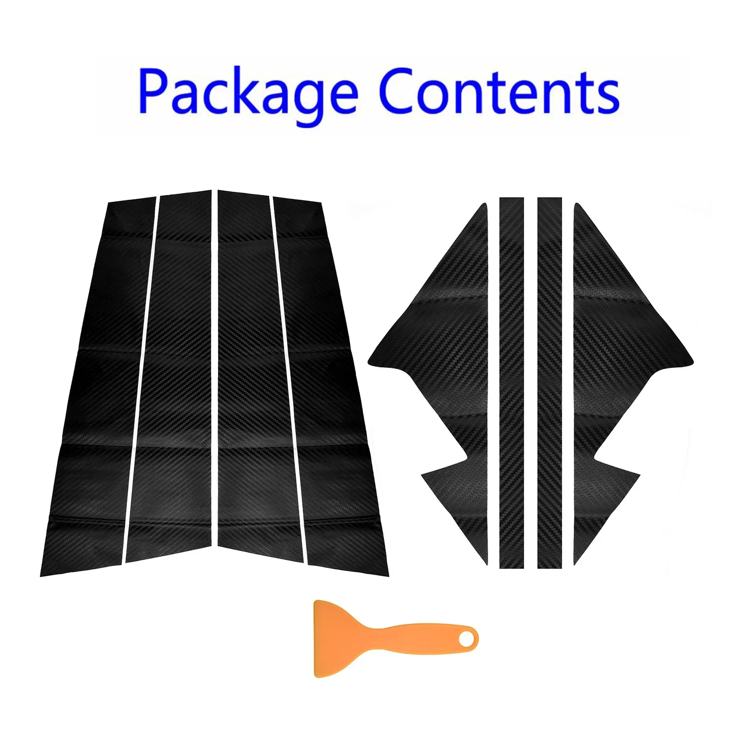 

Hot Sale Car Necessities For BMW 5 Series 2018-2019 Carbon Fiber Pillar Posts Windo W Cover Door Trim