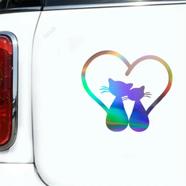 

Cat Double Motorcycle Car Sticker 1