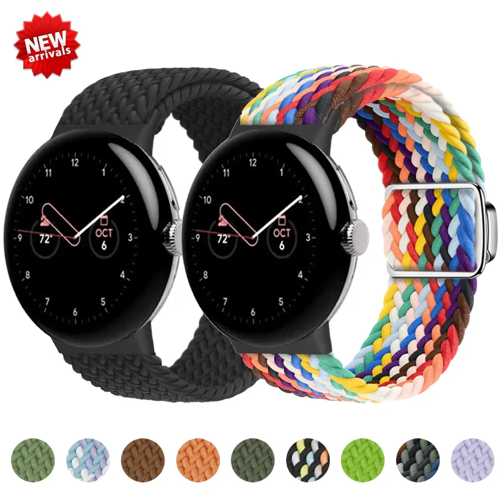 

Braided Nylon Strap for Google Pixel Watch 2 Band Smart Watch Replacement Wristband for Google Pixel Watch 1 Bracelet Watchband