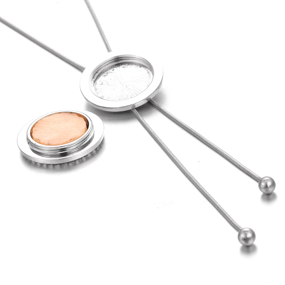 Цепочка-медальон из нержавеющей стали регулируемая рассеиватель эфирных масел -