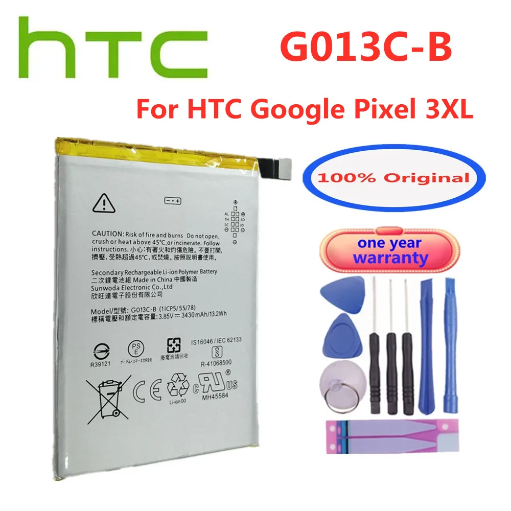 

Оригинальный аккумулятор для телефона 3430 мАч для HTC Google PIXEL 3XL 3XL Pixel XL 3 G013C-B оригинальная сменная Встроенная батарея