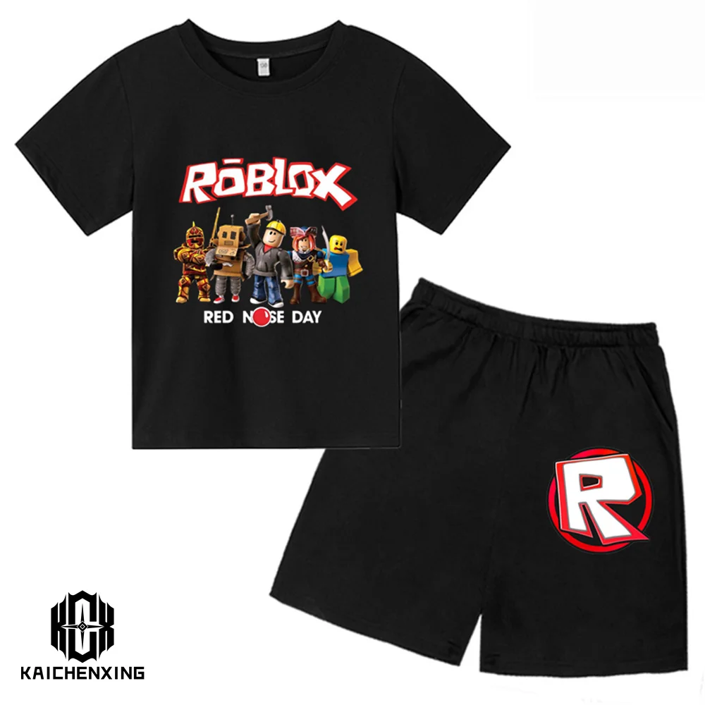 

Футболка с принтом Robloxing, модель 2023 года, мультяшная летняя модная повседневная хлопковая Футболка Robloxing для маленьких мальчиков, одежда, топы, футболки
