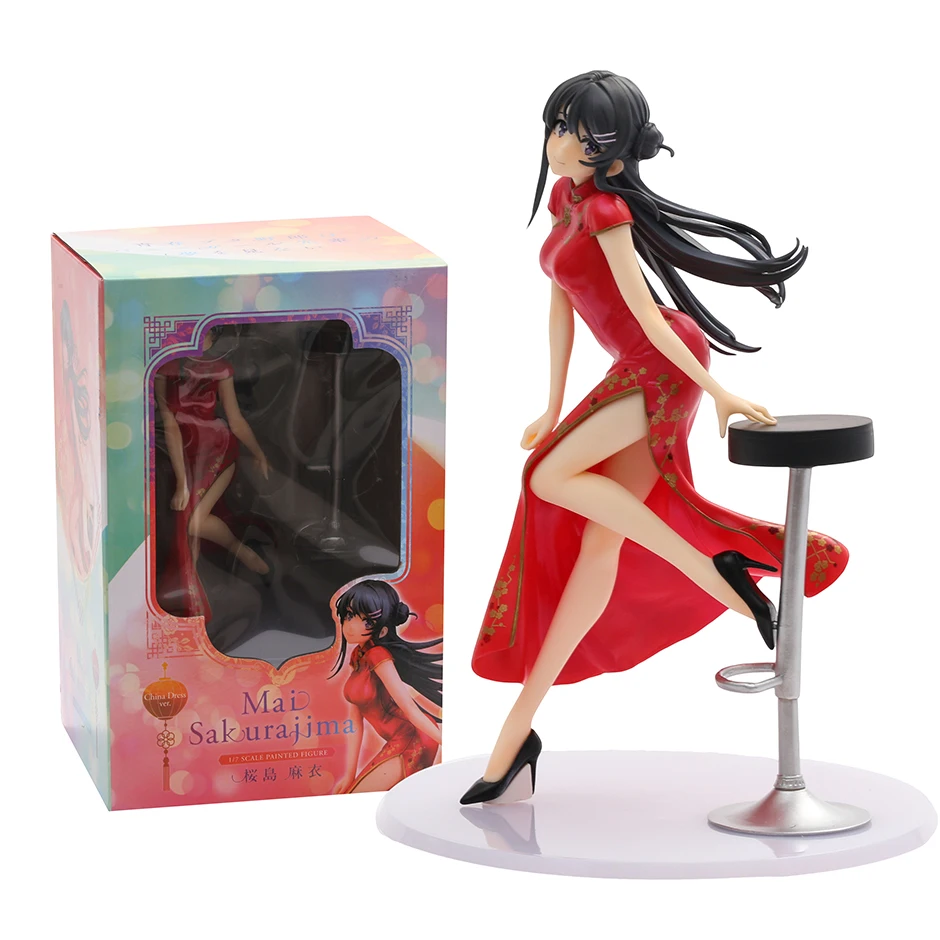

Sakurajima Mai платье с сыром Ver Rascal не мечтает кролика девушки Senpai ПВХ Фигурки Коллекционная модель игрушка кукла подарок