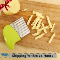 potato cutting knife chip french fry maker stainles steel wavy knife french fries chopper kitchen chopper french fry maker