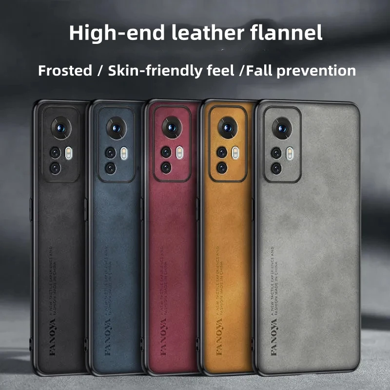 

Xiaomi 12 phone case high-grade leather flannel For Xiaomi 12Pro 12S 12S Ultra Frosted protective sleeve