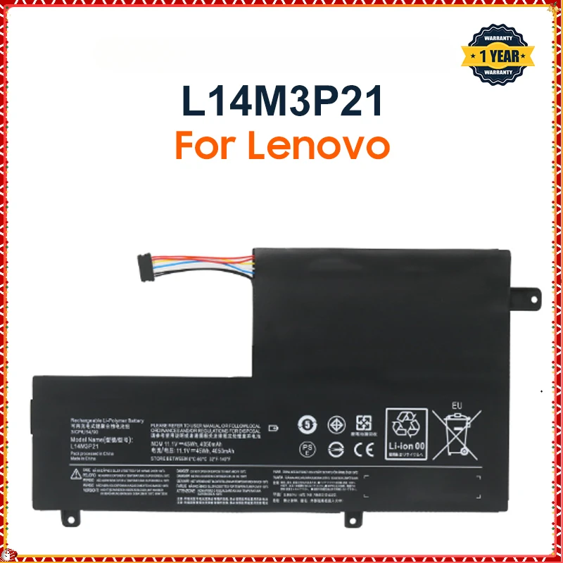 Аккумулятор для ноутбука Lenovo Flex 3 4 4050 1470 1480 1580 Yoga 500-14ISK Edge 2-1570 L14L3P21 L15L3PB0 L15M3PB мАч