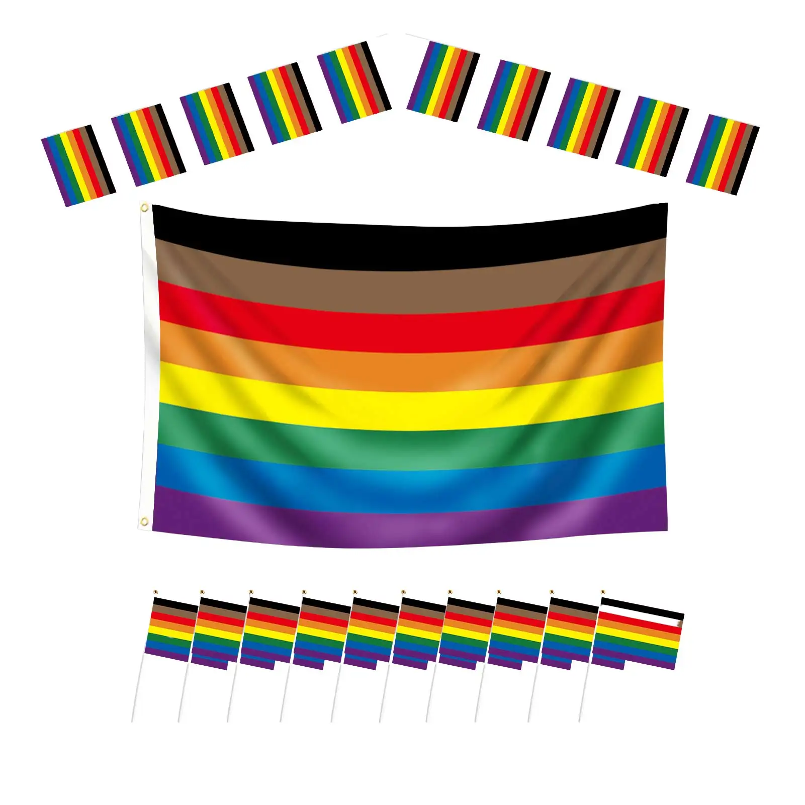 

Gay Pride Flag Rainbow Flag Banner Rainbow Flags With Pride Banner Pride String Flag And Mini Hand Held Stick Flags For