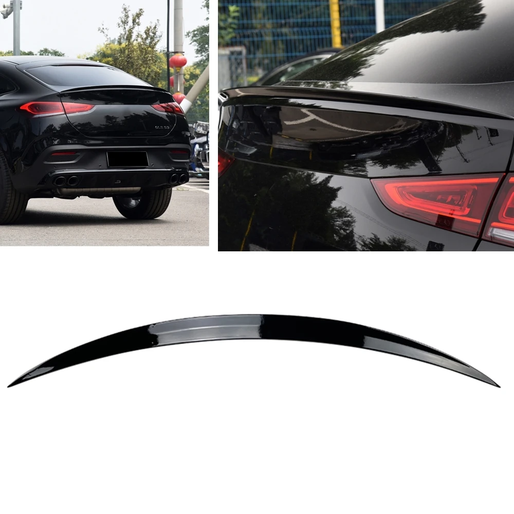 

Glossy Black Car Rear Trunk Lid Spoiler Wing Flap Lip For Mercedes Benz GLE Coupe C167 GLE350 450 GLE53 AMG 2020-2021
