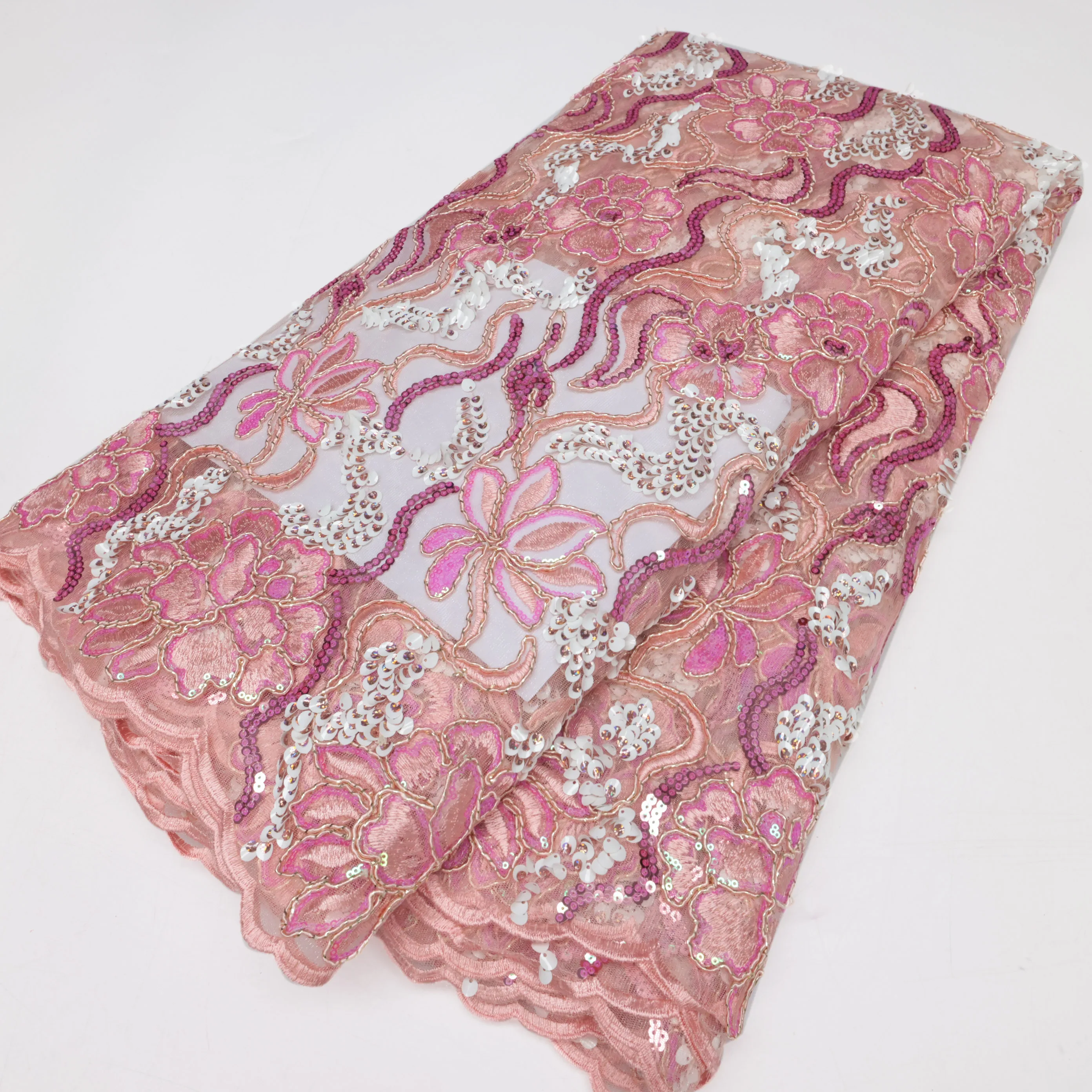 Высококачественная африканская кружевная ткань от PGC LACE Elegant с блестками