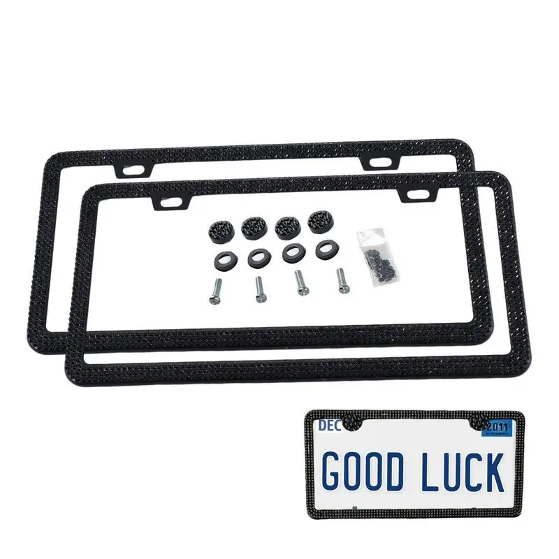 

Блестящая рамка для номерного знака Стразы, рамка для автомобиля, милый подарок для жен, матерей, подруг, точек, соседей, украшение для автомобиля