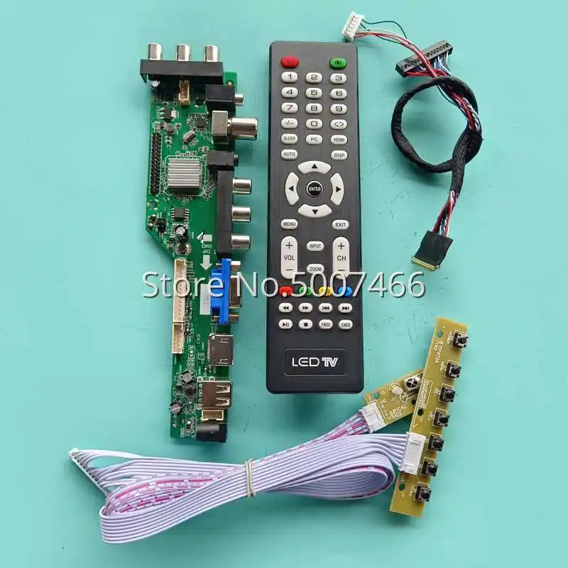 

For B101AW03 V.0/V.1/V.2 VGA USB AV TV 3663 1024*600 Panel DVB Digital LVDS 40-Pin Universal LCD Controller Board DIY Kit