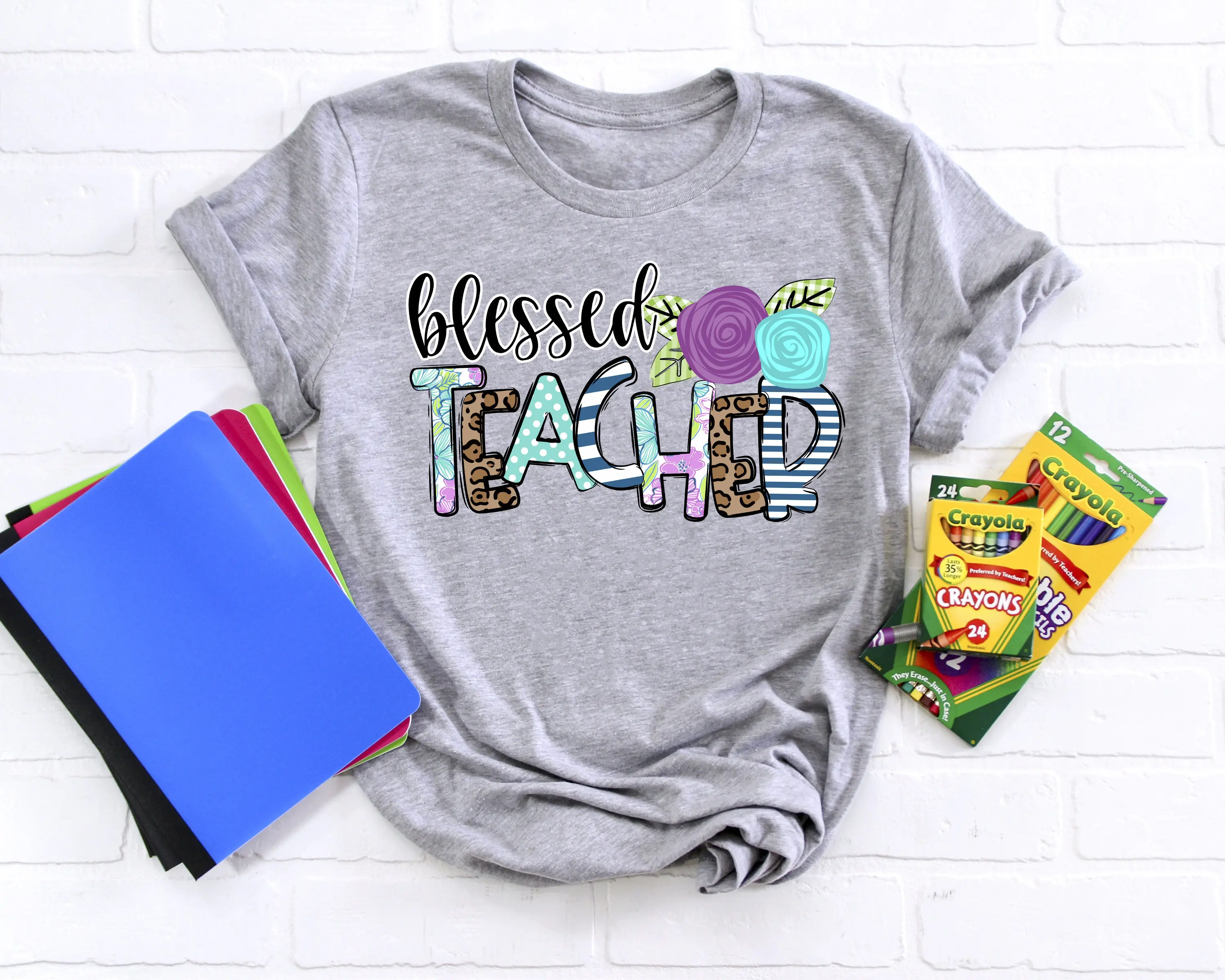Вдохновляющая футболка Blessed Teacher Teach Love Inspire Back To School First Grade Appreciation