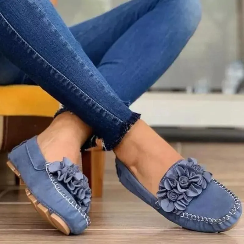 

Women Shoes 2022 Fashion Non slip Flats Women Flowers comfort Casual Shoes Women Size 43 Loafers Zapatzapatillas mujeos