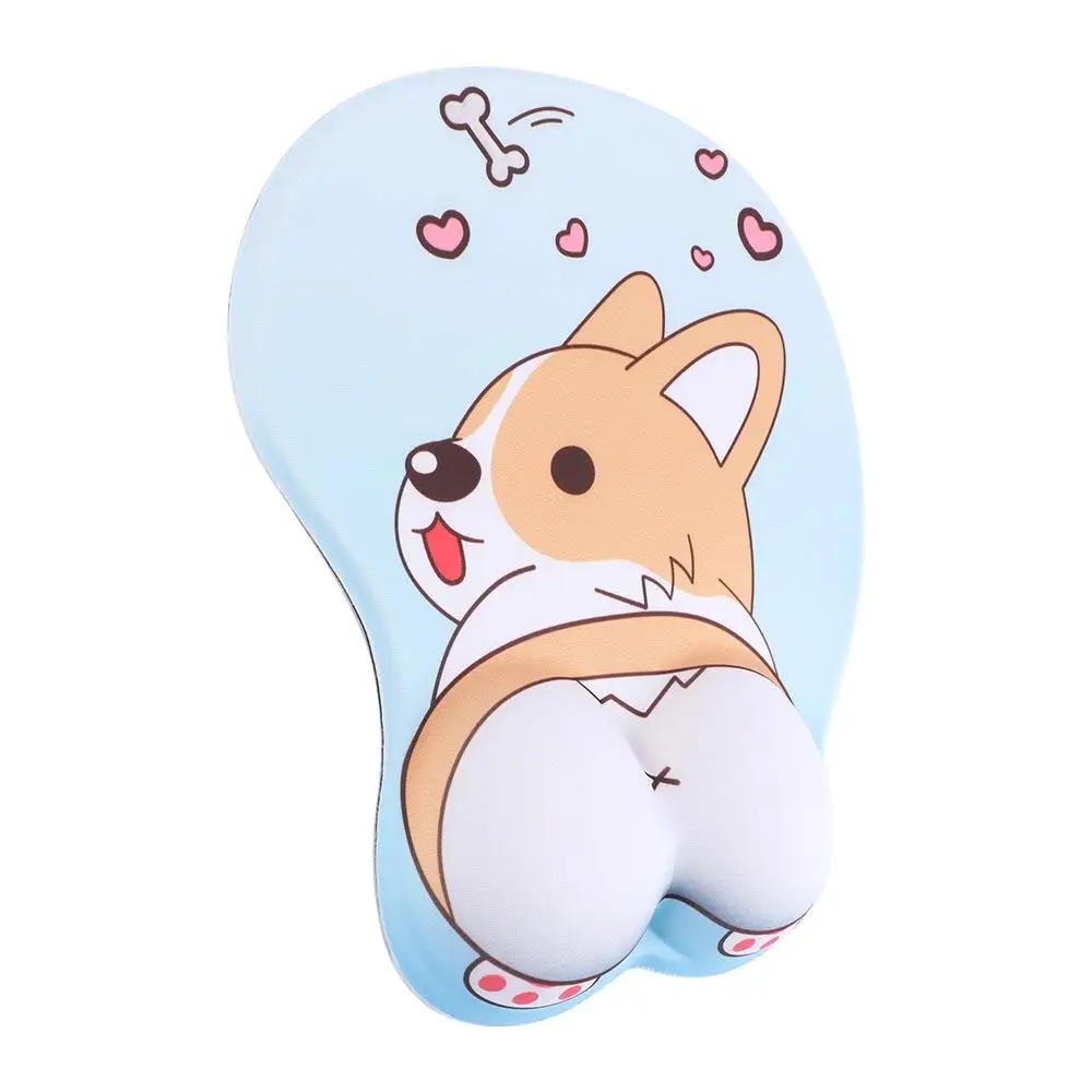 

Ergonomic for PC Non Slip Dog Silica Gel 3D Wrist Rest Mouse Mat Corgi Mouse Pad Wrist Support