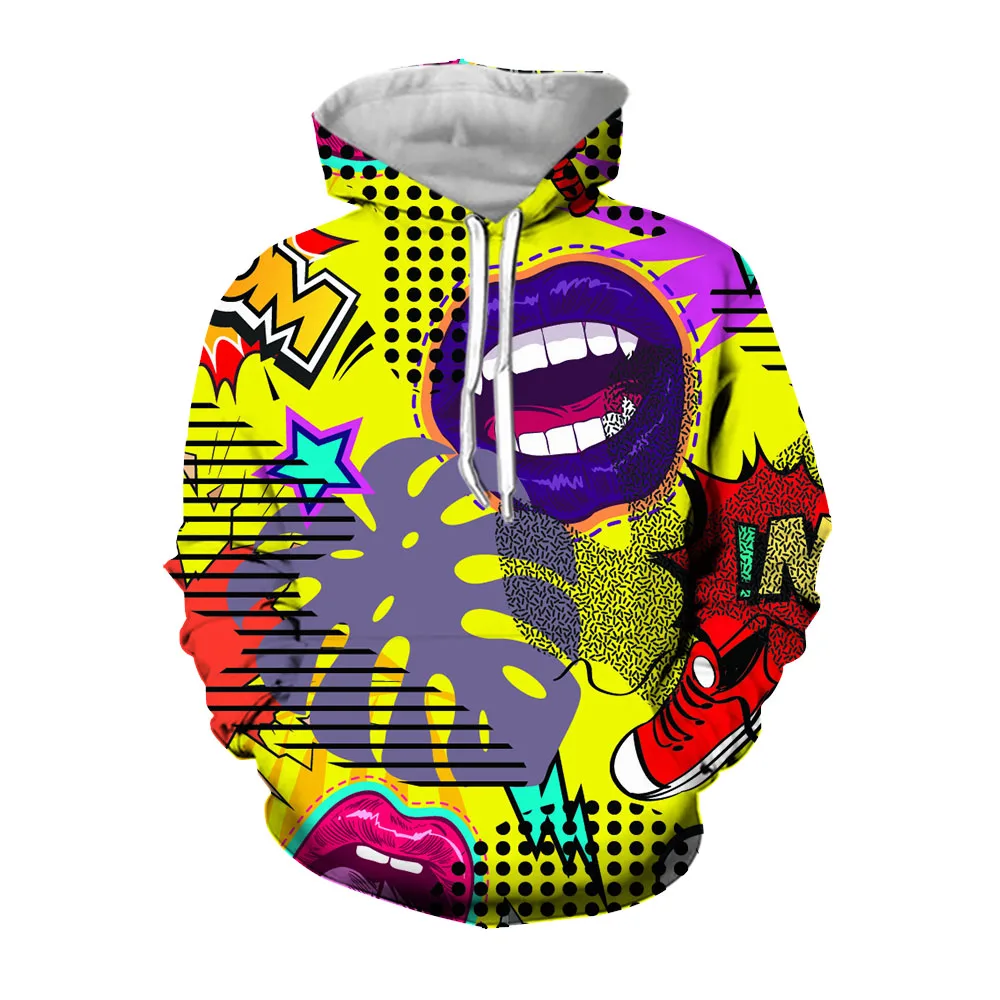 

Jumeast 3D Pop Art Printed Men Hoodies Oversize Academia Aesthetic Harajuku Fashion Hoodie Casual Baggy Coat YK2 Drip Clothing