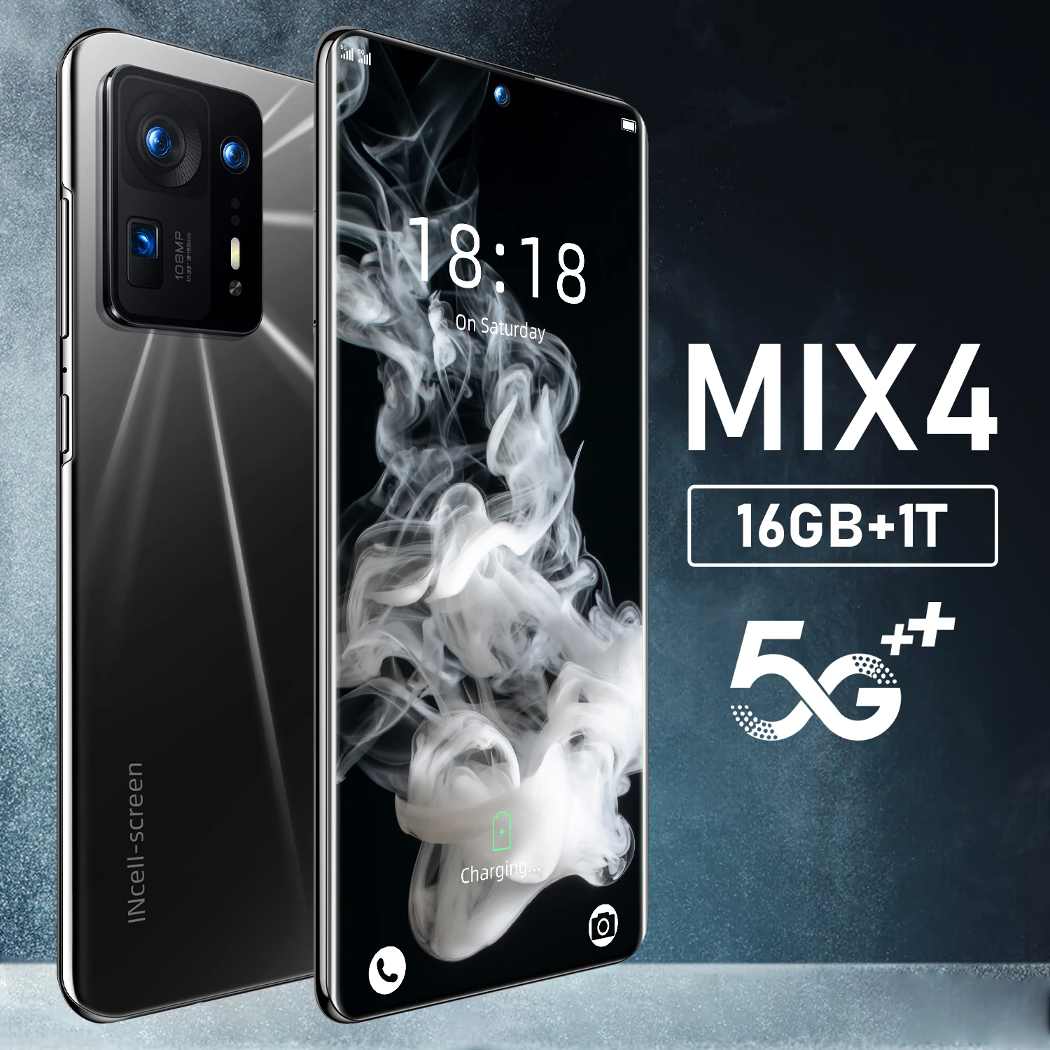7 3 inch mix4 smartphone 5g 16gb1tb 7200mah 72mp camera unlocked mobile phones telefon game celulares cellphones qualcomm 888 free global shipping