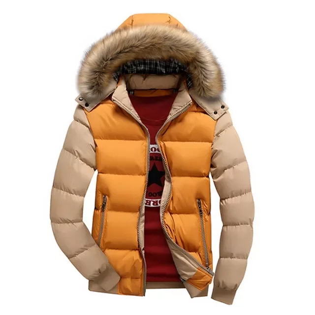 Men's Winter Jackets Thick Hooded Fur Collar Parka Men Coats Casual Padded Mens Jackets Male Clothing 6XL 7XL SA748