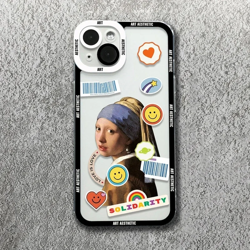 Новый чехол для телефона Great Art Aesthetic David Mona Lisa Samsung A16 A06 A55 A35 A25 A15 A05 A54 A34 A24 A14 A53 Clear TPU