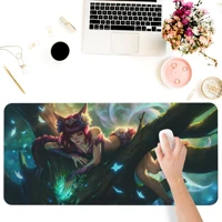 computer office keyboards accessories mousepad square anti slip desk pad game supplies lol ahri nine tailed fox forest mat rat%c3%b3n