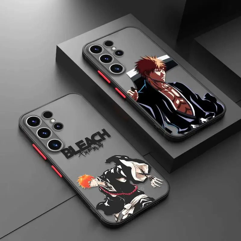 

Ichigo Kurosaki Bleach Brave Phone Case for Samsung S23 S22 S21 Ultra S20 FE S10 S9 Note 20 Silicone Hard PC Matte Clear Coque