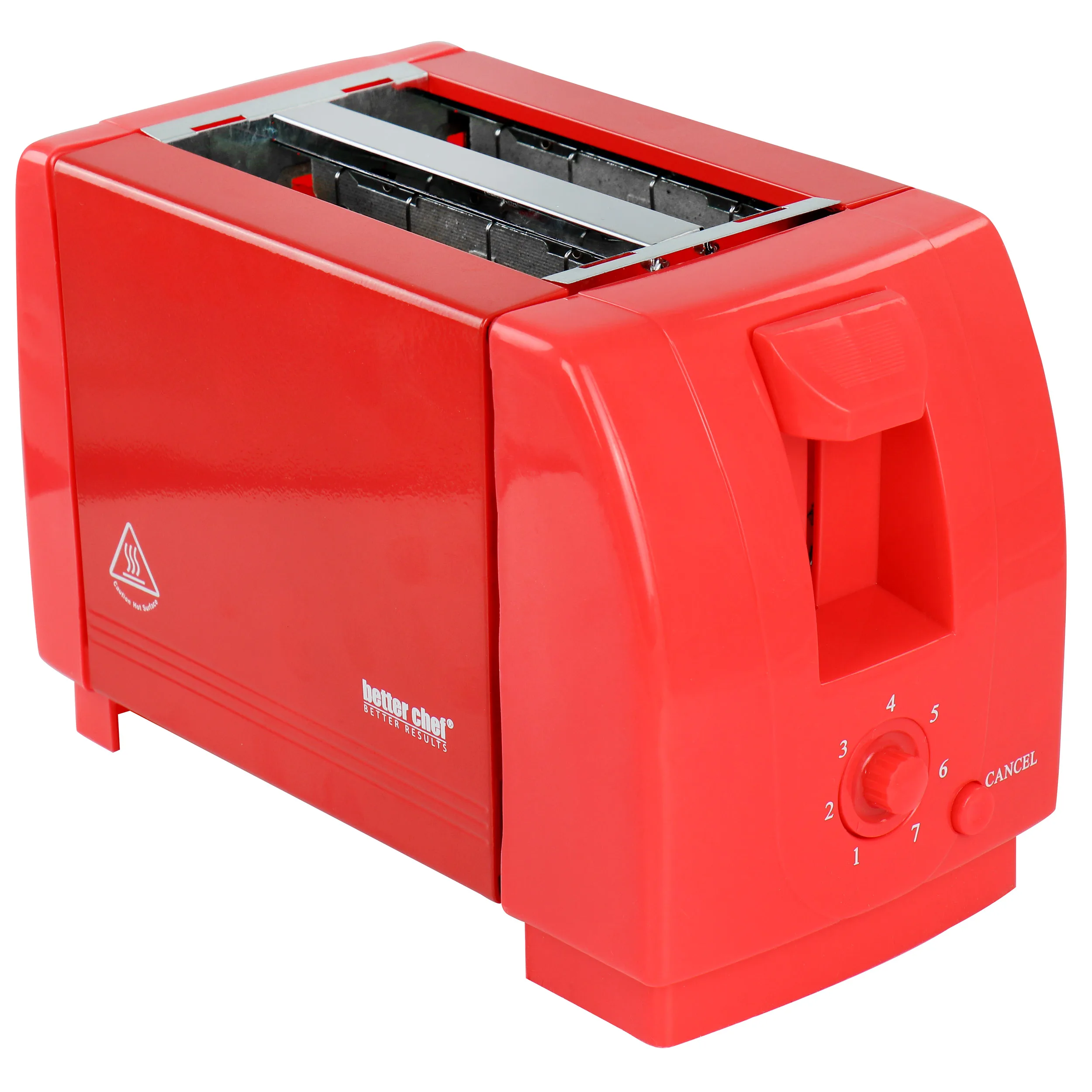 

Compact Two Slice Countertop Toaster in Red