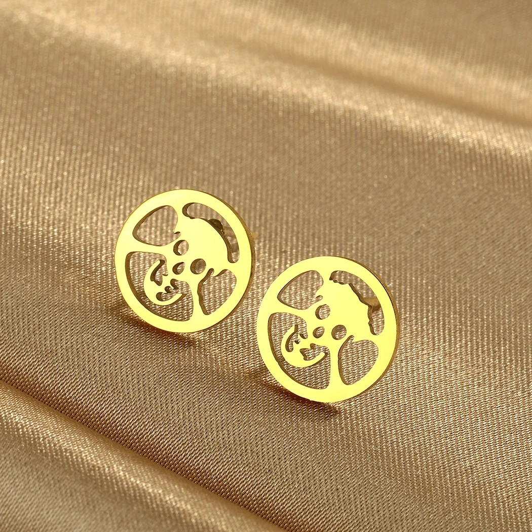 Серьги-гвоздики из нержавеющей стали в стиле панк