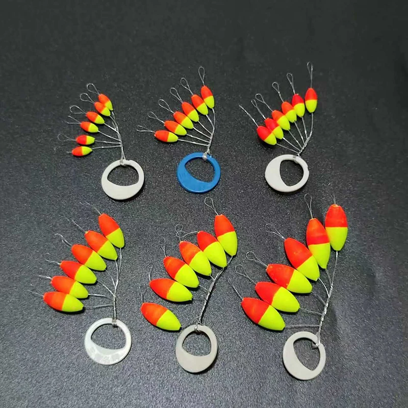 

Wholesale 40/60 packs Seven Star Float Beans 000#-8# Fluorescent Fishing Float Bobber Pesca Fishing Tackle Accessories A579