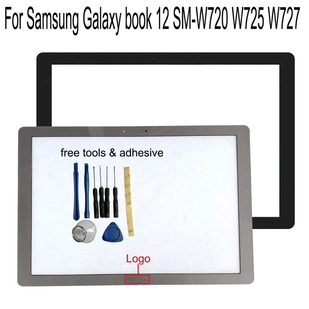 Новинка 100%, внешнее Переднее стекло для Samsung Galaxy book 12 SM-W720 W725 W727 W728