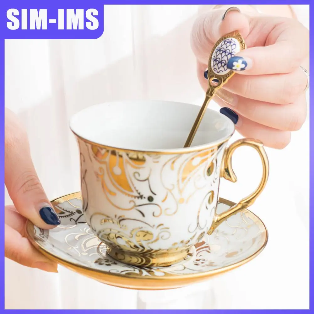 

Kitchen Tableware Luxury Gold Spoon Coffee Mixing Spoon Dessert Cake Spoon Creative Coffee Spoon 1pcs Dinnerware