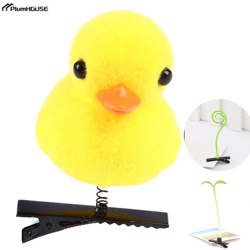 Шпилька для волос с маленькой желтой уткой, заколка для волос, детский подарок, забавное украшение для елки
