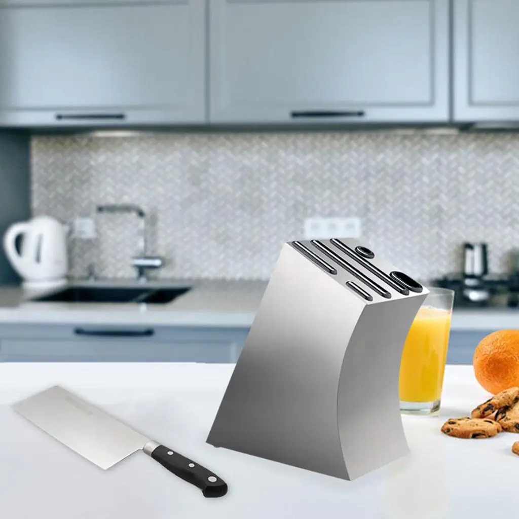 

Stainless Steel Holder, Storage Kitchen Storage Rack Blocks Organizer