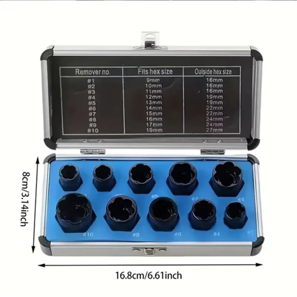 10 шт./компл. инструмент для снятия гайки болта автомобильный набор инструментов