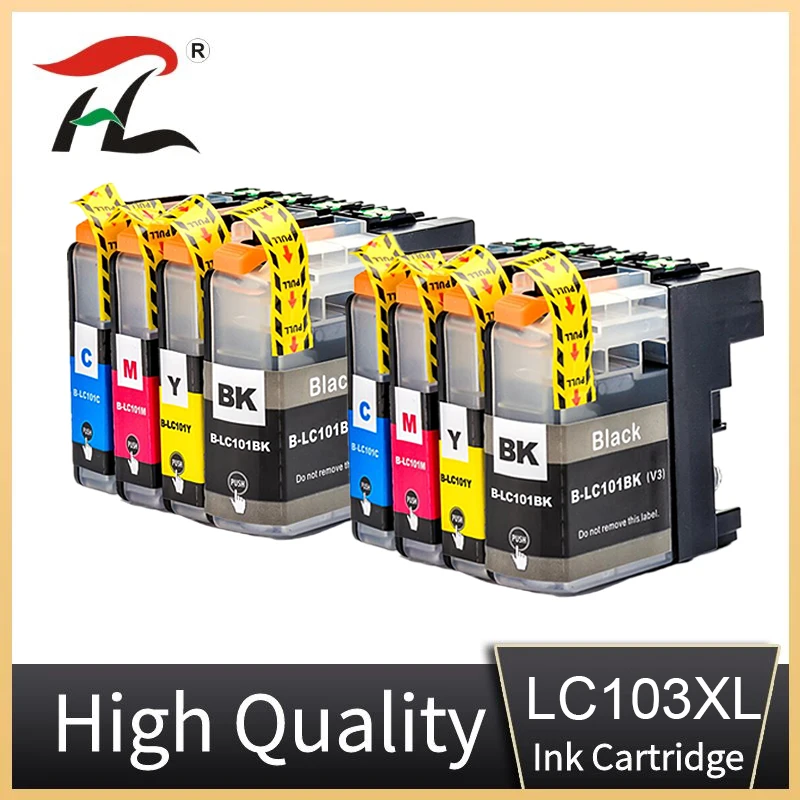 

LC101 LC103 XL Ink Cartridge for Brother DCP-J152W MFC-J245 MFC-J285DW MFC-J4610DW MFC-J4710DW J450DW J475DW J470DW Printer