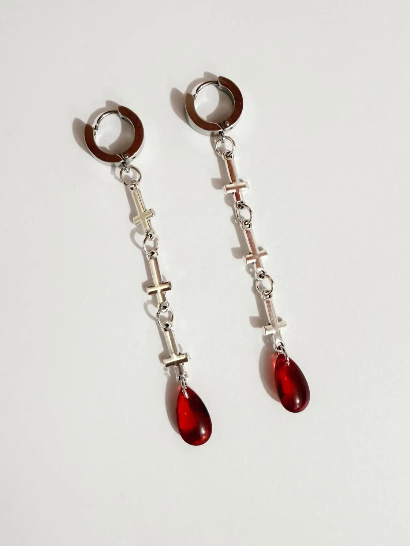 Серьги-капли вампира готические украшения ретро крест панк Северная звезда