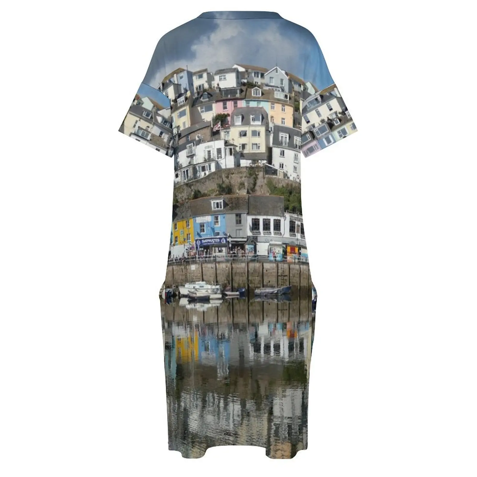 Brixham Reflected Свободное карманное платье пляжные платья элегантные шикарные